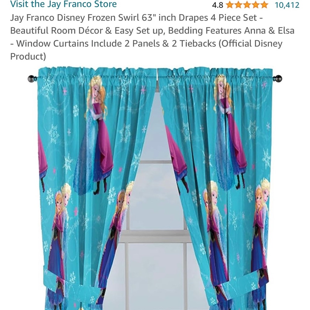 Frozen curtain panels